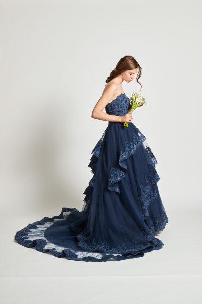 ネイビーカラードレス