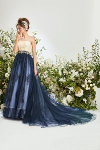 ツートーンカラードレス